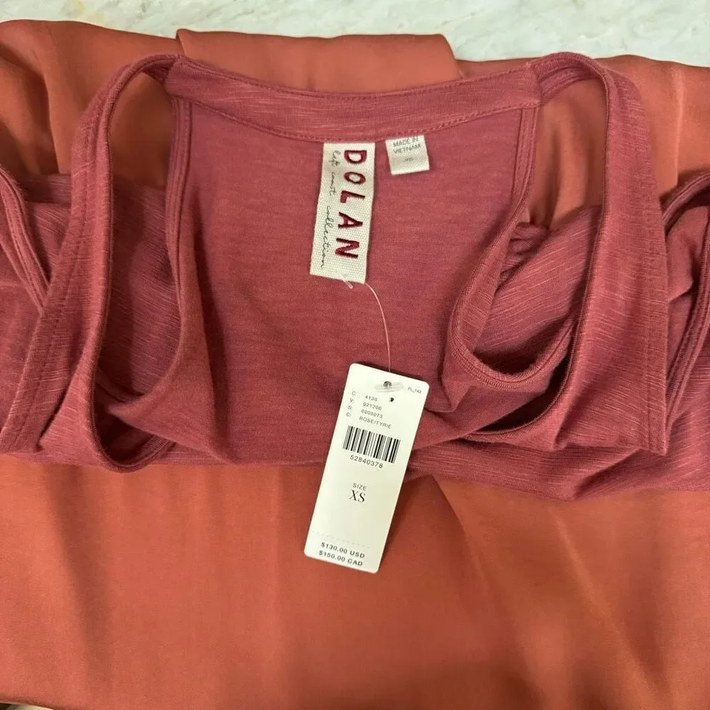 Anthropologie Dolan Left Coast Rust Fabiana Knit Tank Dress Sz XS A Line NWT